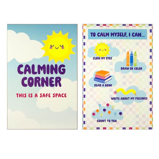 Class Rules! 12" x 18" Calming Corner Poster Set by B2C™